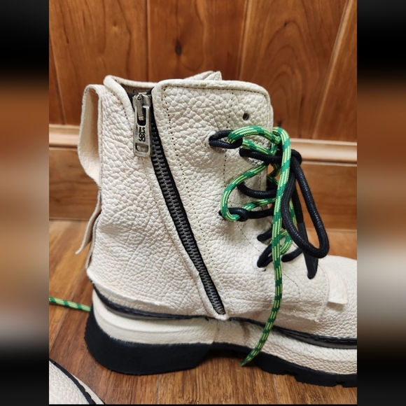 A.S.98 Vonne Combat Platform Lace Up Boots in Milk Sz EU42/US 9.5 NWOT - Picture 5 of 11